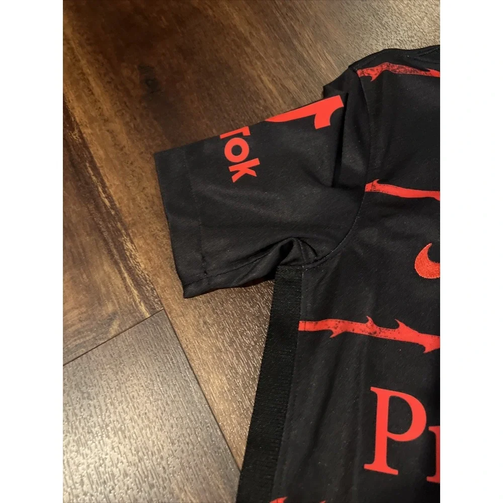 New Nike Youth Portland Thorns Soccer Breathe Jersey Size Kids XL Black Red